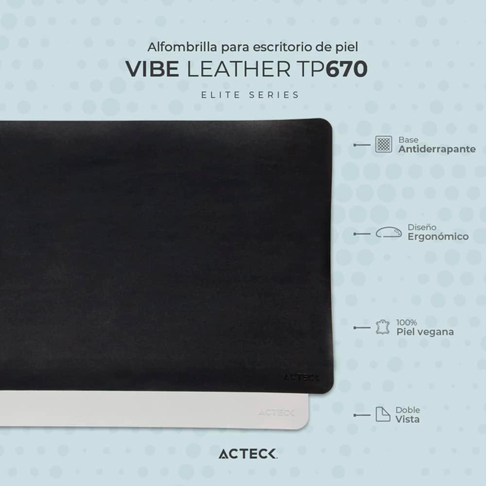 Foto 2 | Mouse Pad Acteck Ac-934510 color Gris Claro Vibe Leather Tp670 Antideslizante Doble Vista