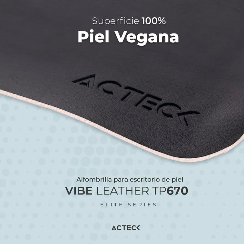 Foto 3 | Mouse Pad Acteck Ac-934510 color Gris Claro Vibe Leather Tp670 Antideslizante Doble Vista