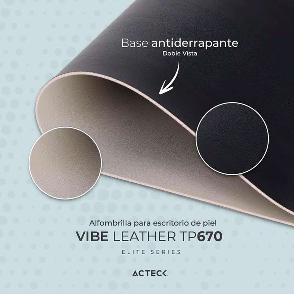 Foto 4 | Mouse Pad Acteck Ac-934510 color Gris Claro Vibe Leather Tp670 Antideslizante Doble Vista