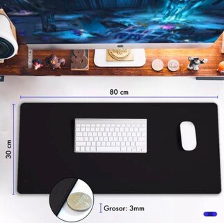 Foto 2 | Mouse Pad Gamer Alfombrilla Ratón 80x30cm Profesional FUNBU color Negro