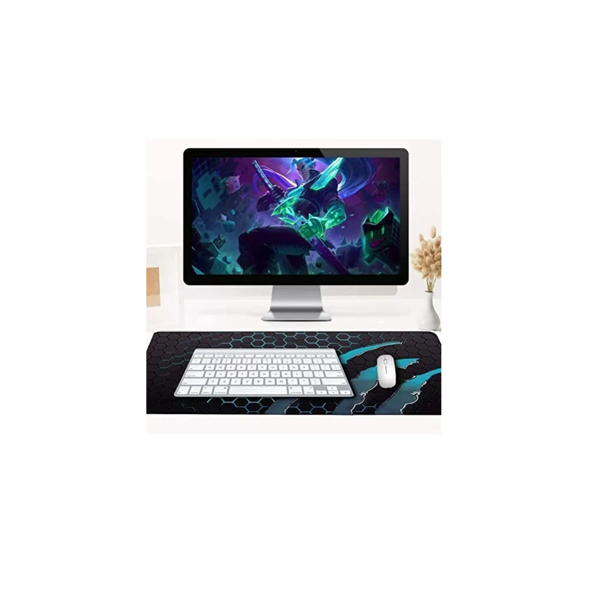 Foto 5 pulgar | Mouse Pad Gamer Blue Lander Negro 60 X 30 cm