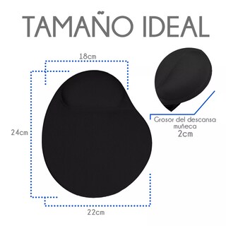 Foto 2 | Mouse Pad Ergonómico Eo Safe Imports ESI-10048 Negro de Gel Antideslizante con Reposamuñeca