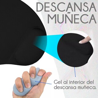 Foto 3 | Mouse Pad Ergonómico Eo Safe Imports ESI-10048 Negro de Gel Antideslizante con Reposamuñeca