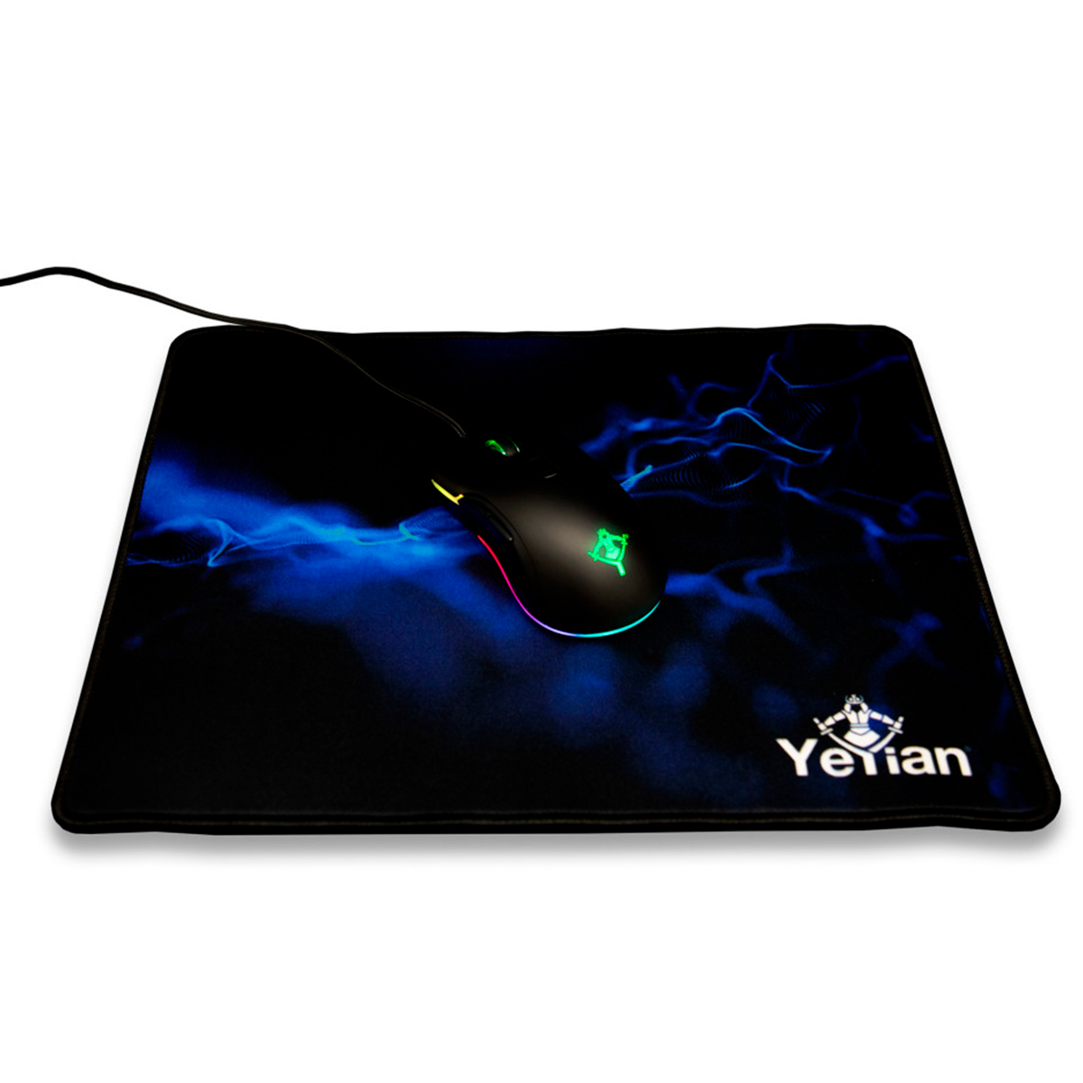 Foto 4 pulgar | Mouse Pad Gamer Yeyian Krieg Negro/ Azul 360x280x3 mm