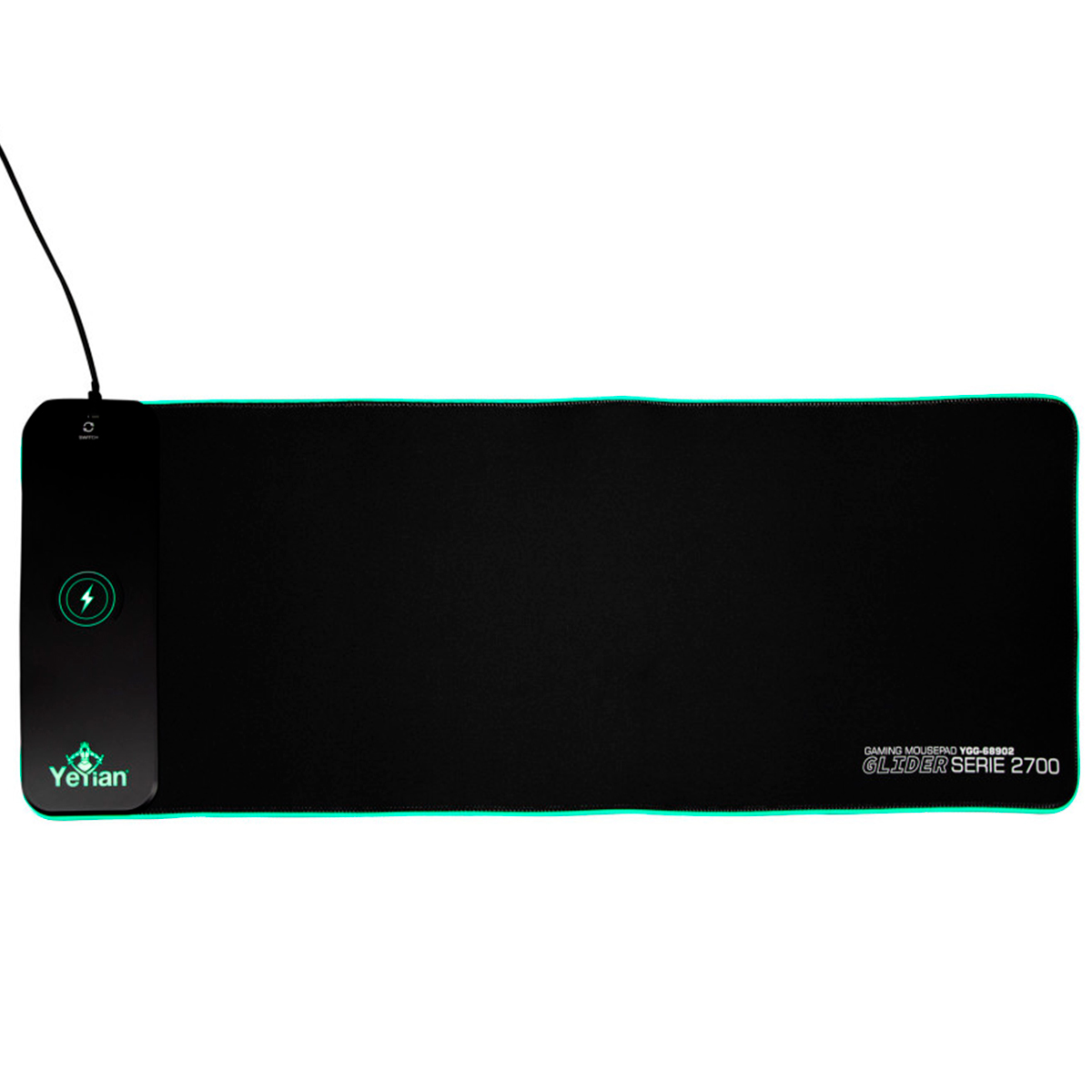 Mouse Pad Gamer Yeyian Soft Glider 2700 con Cargador Inalámbrico y RGB