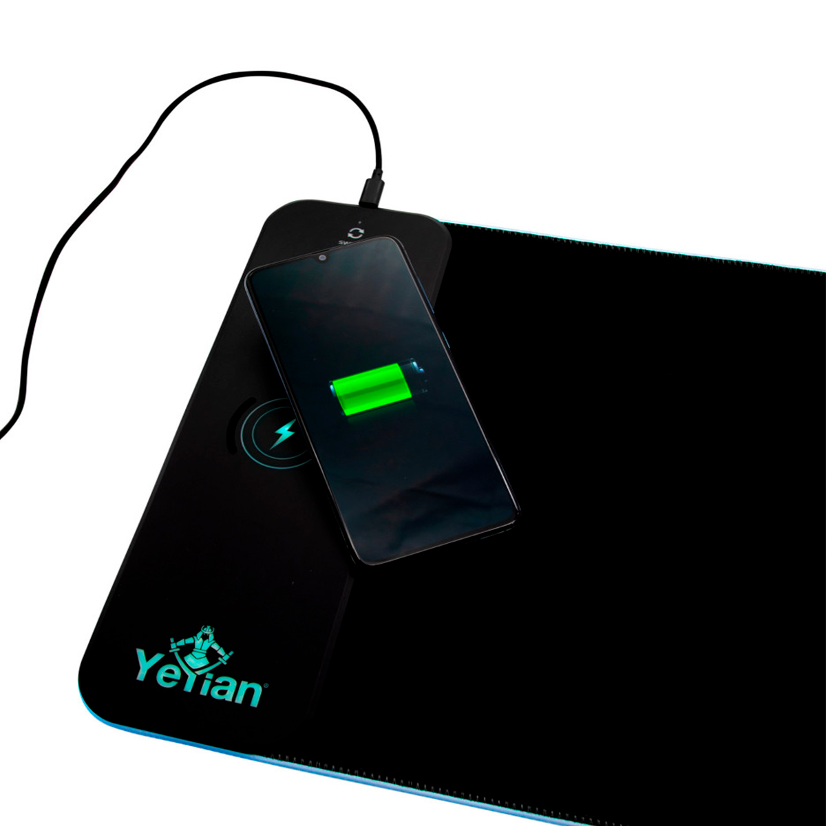 Foto 3 pulgar | Mouse Pad Gamer Yeyian Soft Glider 2700 con Cargador Inalámbrico y RGB