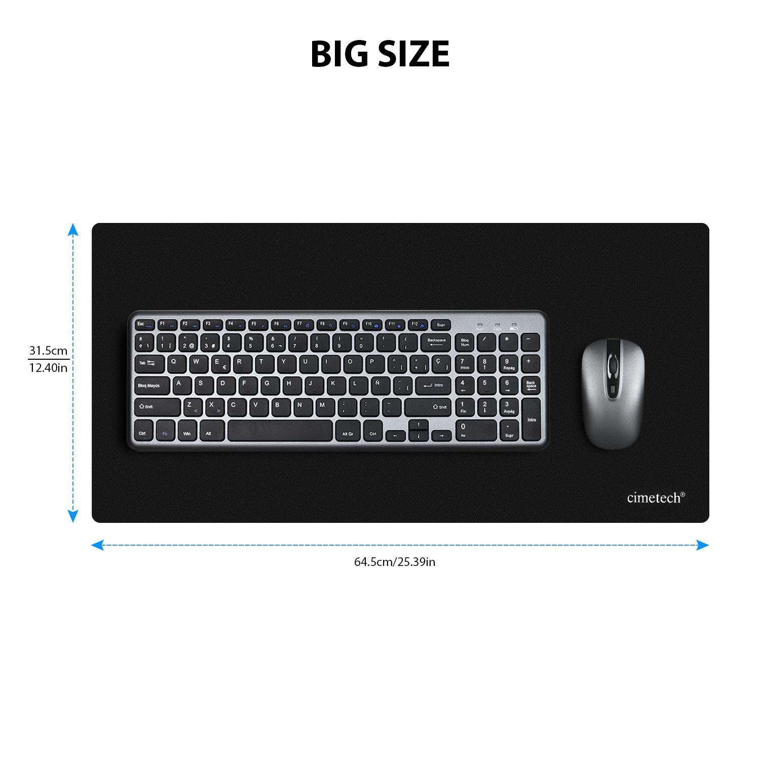Foto 3 pulgar | Venta Internacional - Alfombrilla De Ratón Para Juegos Cimetech Xxl De Fibra Superfina Impermeable