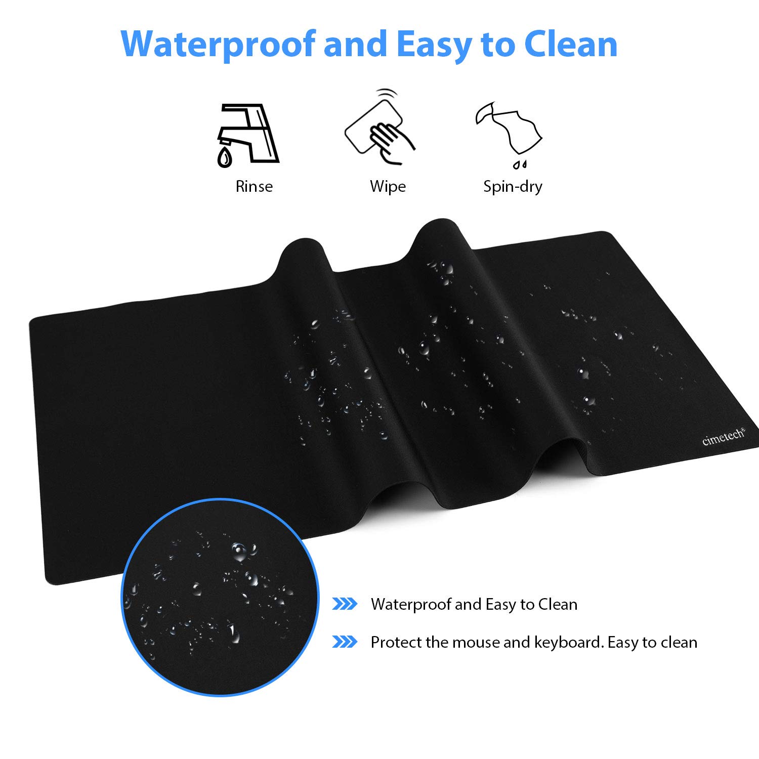 Foto 7 pulgar | Venta Internacional - Alfombrilla De Ratón Para Juegos Cimetech Xxl De Fibra Superfina Impermeable