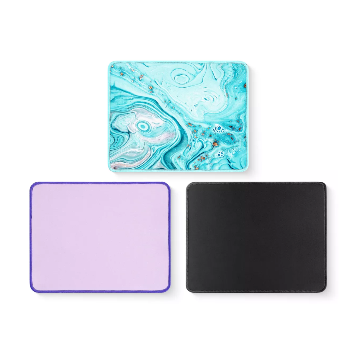 Foto 2 pulgar | 3 Piezas Mouse Pads Antideslizantes 26x21cm Con Color Azul/morado/negro