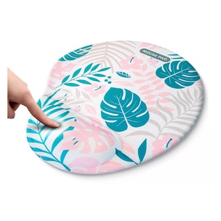 Foto 2 | Mouse Pad Ergonomico Rosa Pintura Hojas Azul/blanco