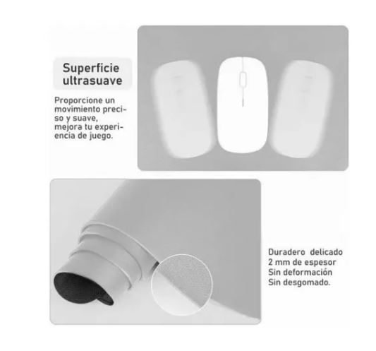 Foto 4 pulgar | Mouse Pad De Oficina, Gris