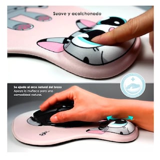 Foto 3 | Tapete Para Raton De Gel Ergonomico Caricaturas Gatos Kawaii Color Gatita