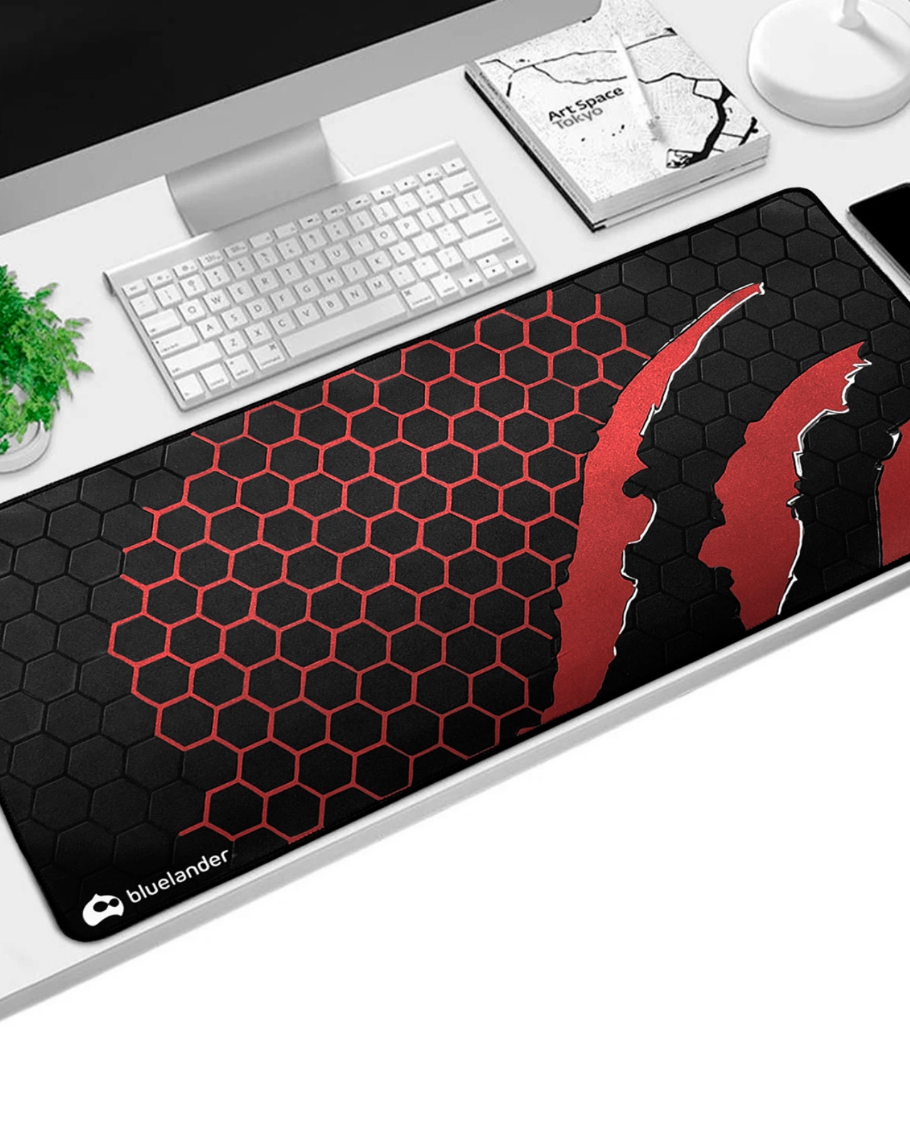 Foto 4 pulgar | Mouse Pad Gamer Profesional Impermeable Antideslizante Rojo Bluelander