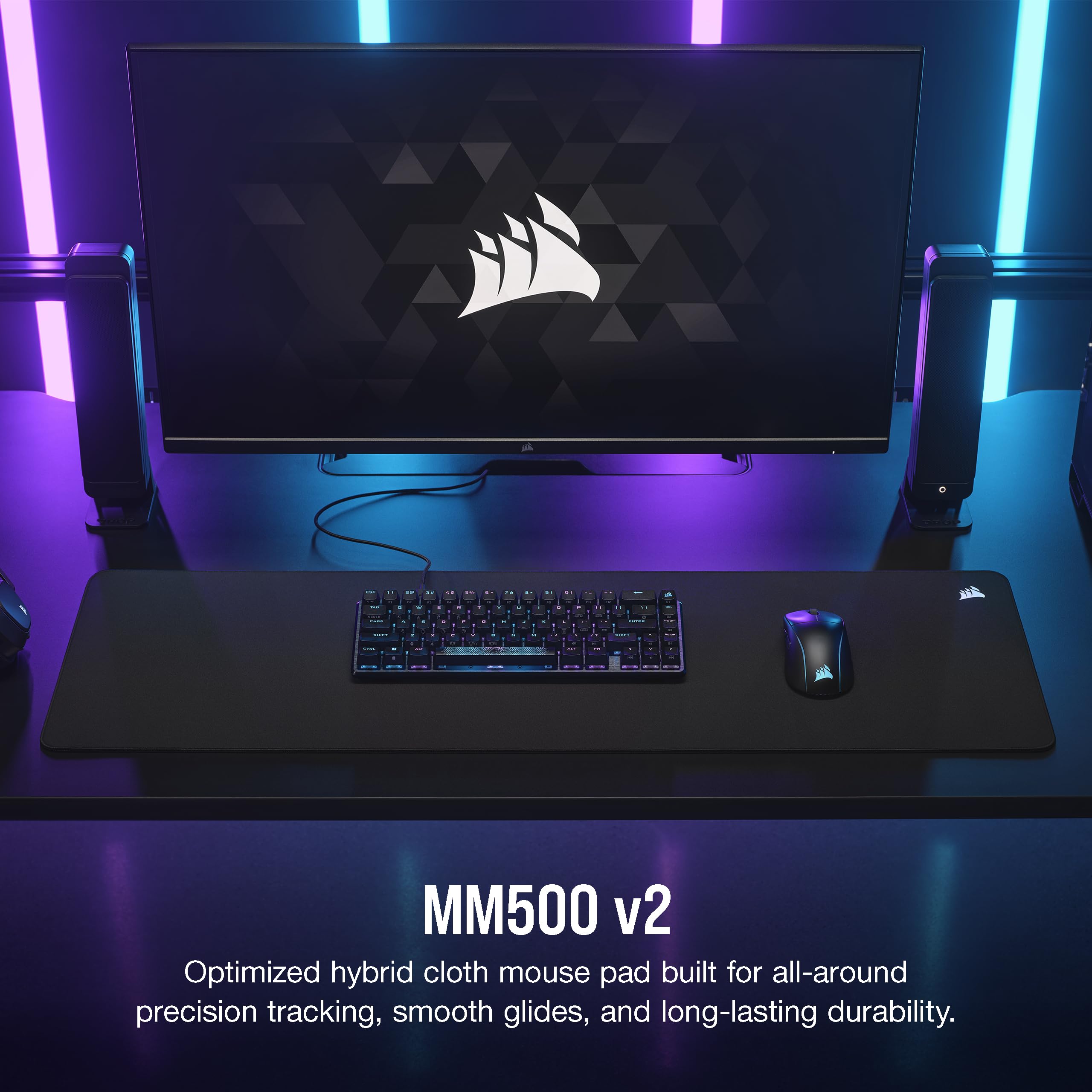 Foto 2 | Alfombrilla De Ratón Corsair Mm500 V2 Hybrid Cloth Gaming Extended - Venta Internacional.
