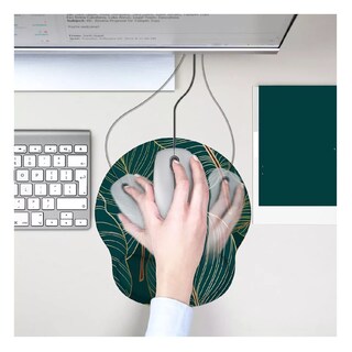 Foto 3 | Tapete Ergonomico Para Raton De Gel Silicon Antideslizante Verde Hojas