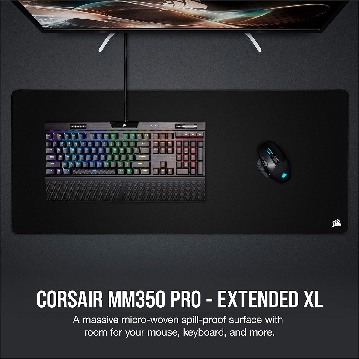Foto 8 pulgar | Mousepad Corsair Mm350 Pro Premium Spill-proof Cloth Xl Gaming Ch-9413770-ww