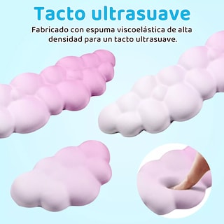 Foto 2 | Reposamuñecas Teclado Y Mouse Soporte Para Almohadilla Set*2 Rosa Blanco