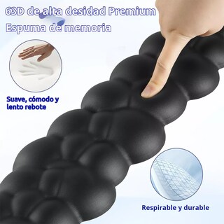 Foto 6 | Mouse Pad Ergonómico Set Para Juego De Para Ratón Y Teclado Negro