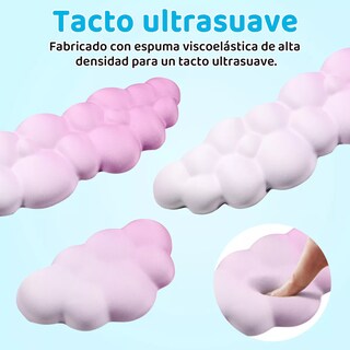 Foto 2 | Reposamuñecas Teclado Y Mouse Soporte Para Almohadilla Set*2 Rosa Blanco