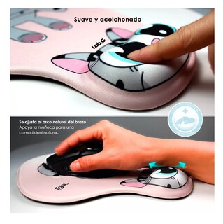Foto 3 | Tapete Para Raton De Gel Ergonomico Caricaturas Gatos Kawaii Color Gatita