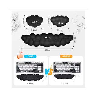 Foto 3 | Mouse Pad Ergonómico Lab.g Set Para Juego De Para Ratón Y Teclado Negro