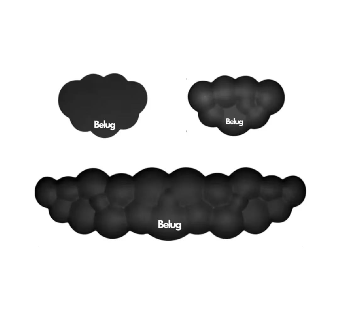 Foto 1 | Mouse Pad Ergonómico Set Para Juego De Para Ratón Y Teclado Belug Negro