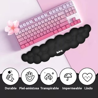 Foto 4 | Mouse Pad Ergonómico Set Para Juego De Para Ratón Y Teclado Belug Negro