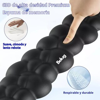 Foto 5 | Mouse Pad Ergonómico Set Para Juego De Para Ratón Y Teclado Belug Negro