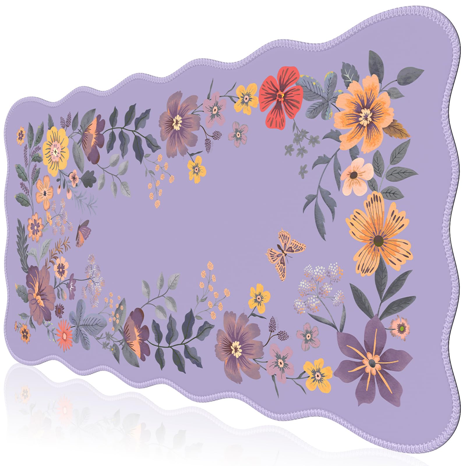Alfombrilla Icasso Para Escritorio Con Alfombrilla De Ratón, 90 X 40 Cm, Color Morado - Venta Internacional.