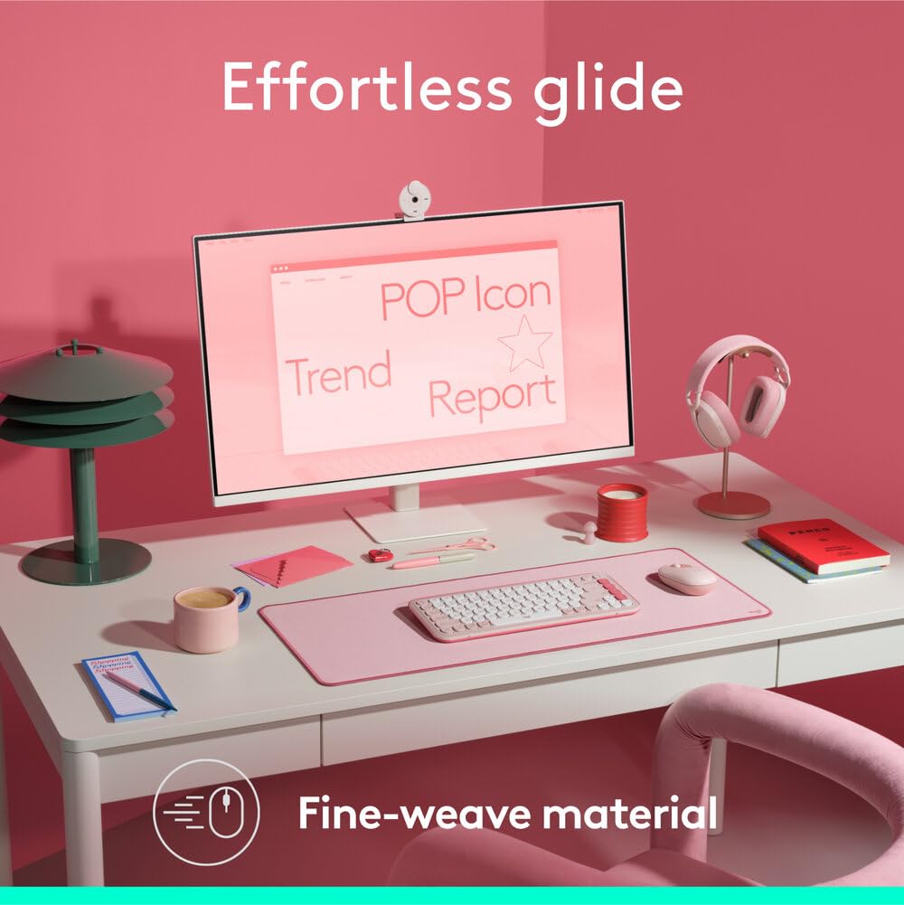 Foto 5 | Alfombrilla De Escritorio Logitech Studio Series Multifuncional Rosa - Venta Internacional.