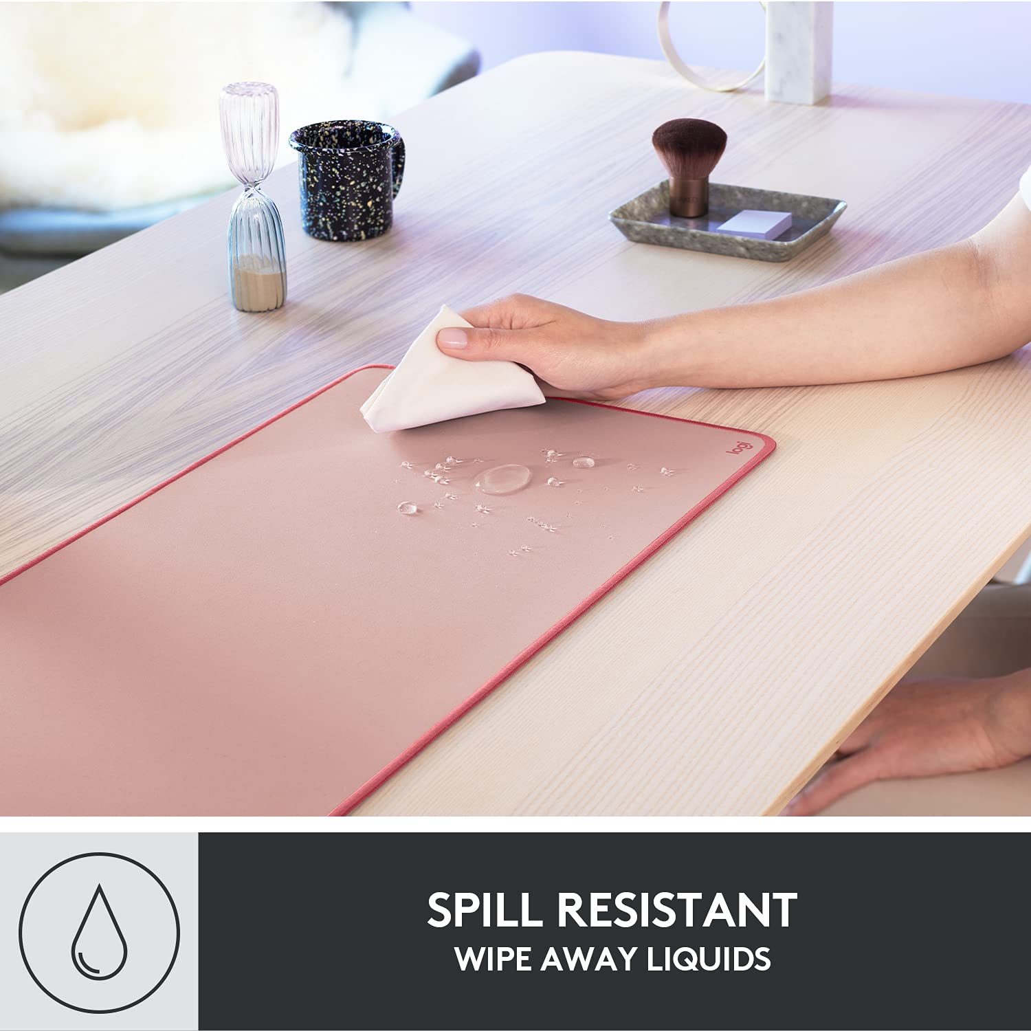 Foto 3 | Alfombrilla De Escritorio Logitech Studio Series Multifuncional Color Rosa Oscuro - Venta Internacional.