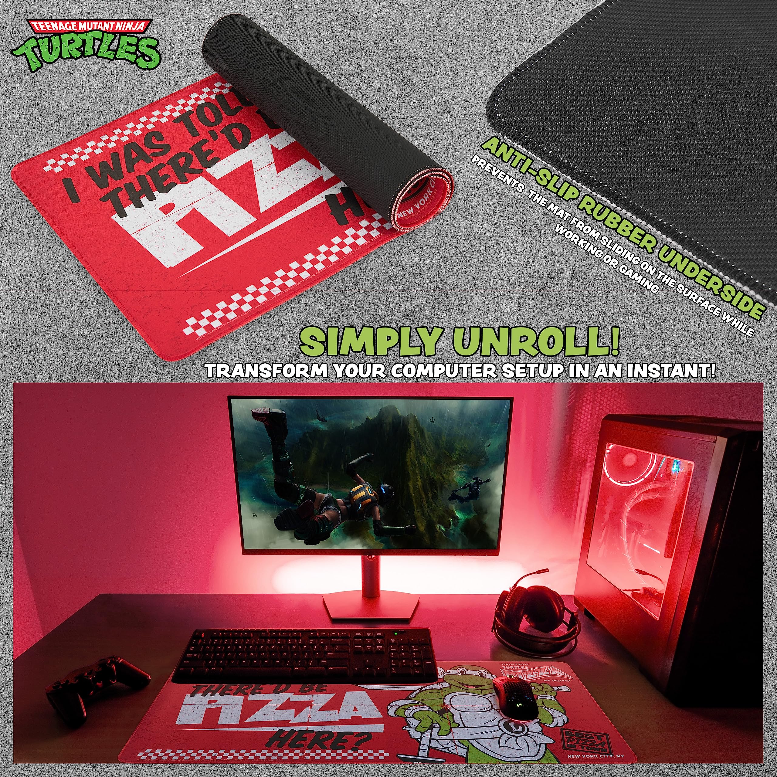 Foto 6 pulgar | Alfombrilla De Ratón Grande Para Teenage Mutant Ninja Turtles - Venta Internacional.