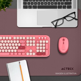 Foto 5 | Mouse Pad Acteck Vibe Leather Tp676l Doble Vista Diseño Liso Rosa/lila Ac-941013