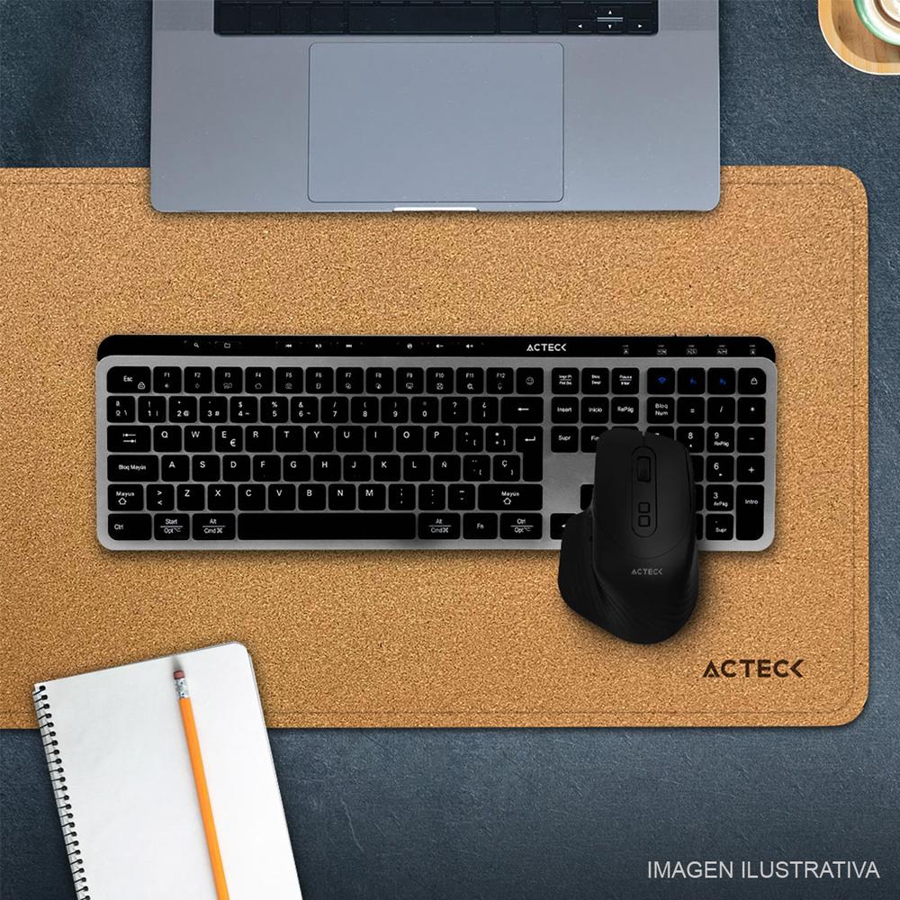 Foto 4 | Mouse Pad Acteck Vibe Leather Tp676lc Doble Vista Diseño Liso Negro/cafe Ac-940986