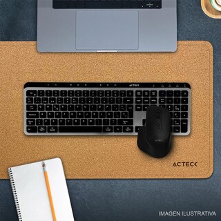Foto 4 | Mouse Pad Acteck Vibe Leather Tp676lc Doble Vista Diseño Liso Negro/cafe Ac-940986