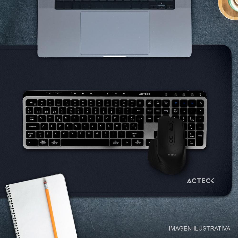 Foto 5 | Mouse Pad Acteck Vibe Leather Tp676lc Doble Vista Diseño Liso Negro/cafe Ac-940986
