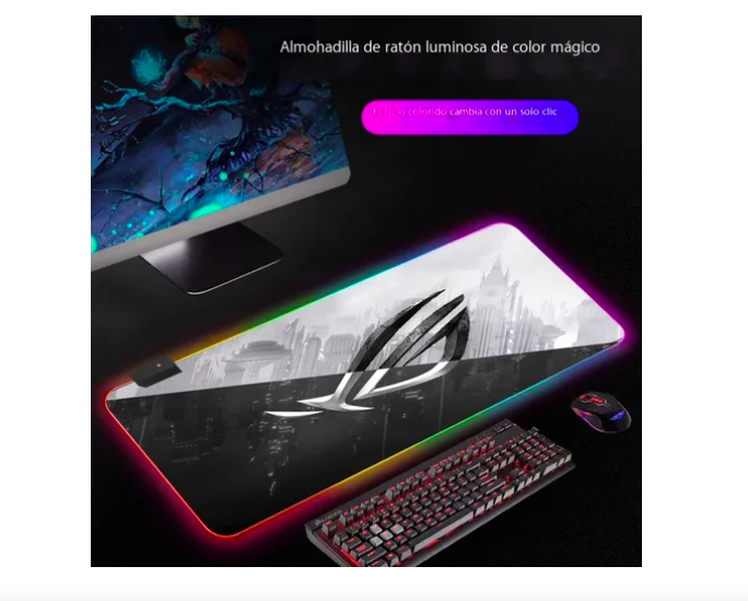 Foto 5 pulgar | Alfombrilla Ratón Xtellar Gamer Rgb Luz Led Mousepad 80x30