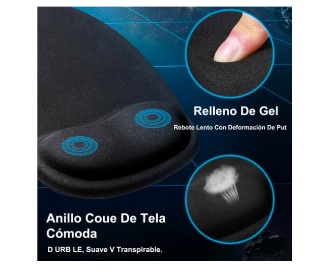 Foto 4 pulgar | Mousepad Mouse Pad Xtellar Ergonomico Con Soporte Muñeca 2 Pcs