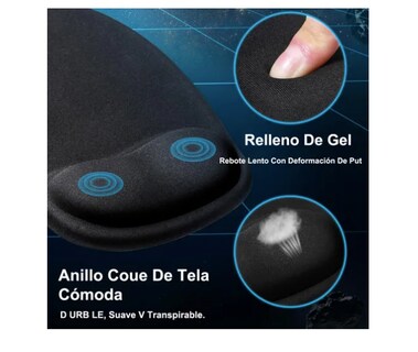 Foto 3 | Mousepad Mouse Pad Xtellar Ergonomico Con Soporte Muñeca 2 Pcs