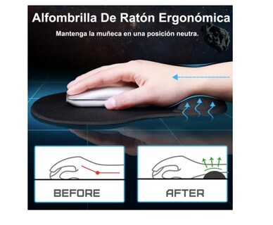 Foto 4 | Mousepad Mouse Pad Xtellar Ergonomico Con Soporte Muñeca 2 Pcs