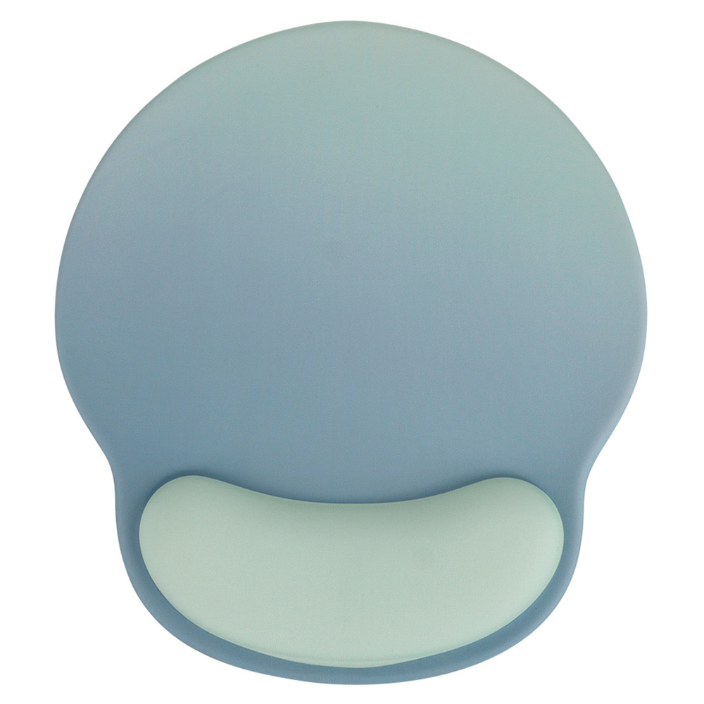 Mousepad Viva Stf Con Memory Foam Y Reposamuñeca Circular Color Menta Gris