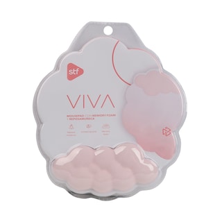 Foto 4 | Mousepad Viva Stf Con Memory Foam Y Reposamuñeca Nube Color Rosa