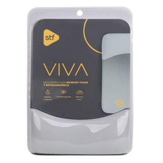 Foto 3 | Mousepad Stf Viva Con Memory Foam Y Reposamuñeca Cuadrado Color Grafito