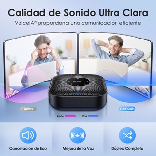 Foto 3 | Altavoz Bluetooth Emeet Officecore M0 Plus 4 Micrófonos Con Ia Capta La Voz En 360°