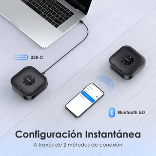 Foto 4 | Altavoz Bluetooth Emeet Officecore M0 Plus 4 Micrófonos Con Ia Capta La Voz En 360°