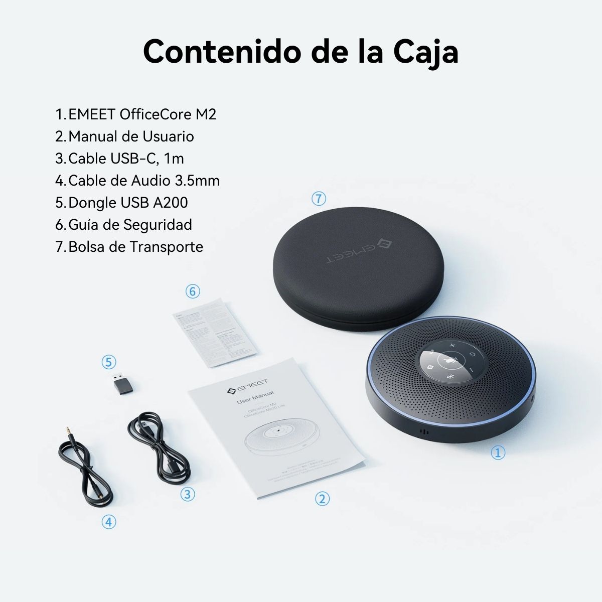 Foto 8 | Altavoz Bluetooth Emeet Officecore M2 4 Micrófonos Con Ia Capta La Voz En 360°