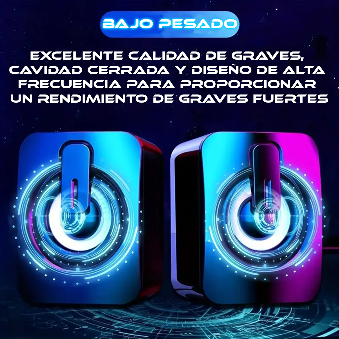 Foto 2 | Bocinas Alambricas Para Pc Escritorio K2053 Con Rgb