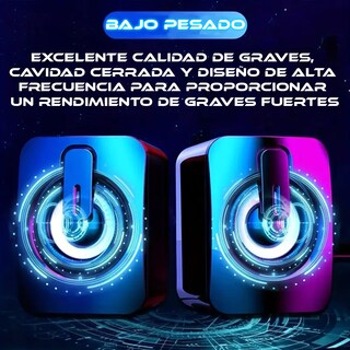 Foto 2 | Bocinas Alambricas Para Pc Escritorio K2053 Con Rgb