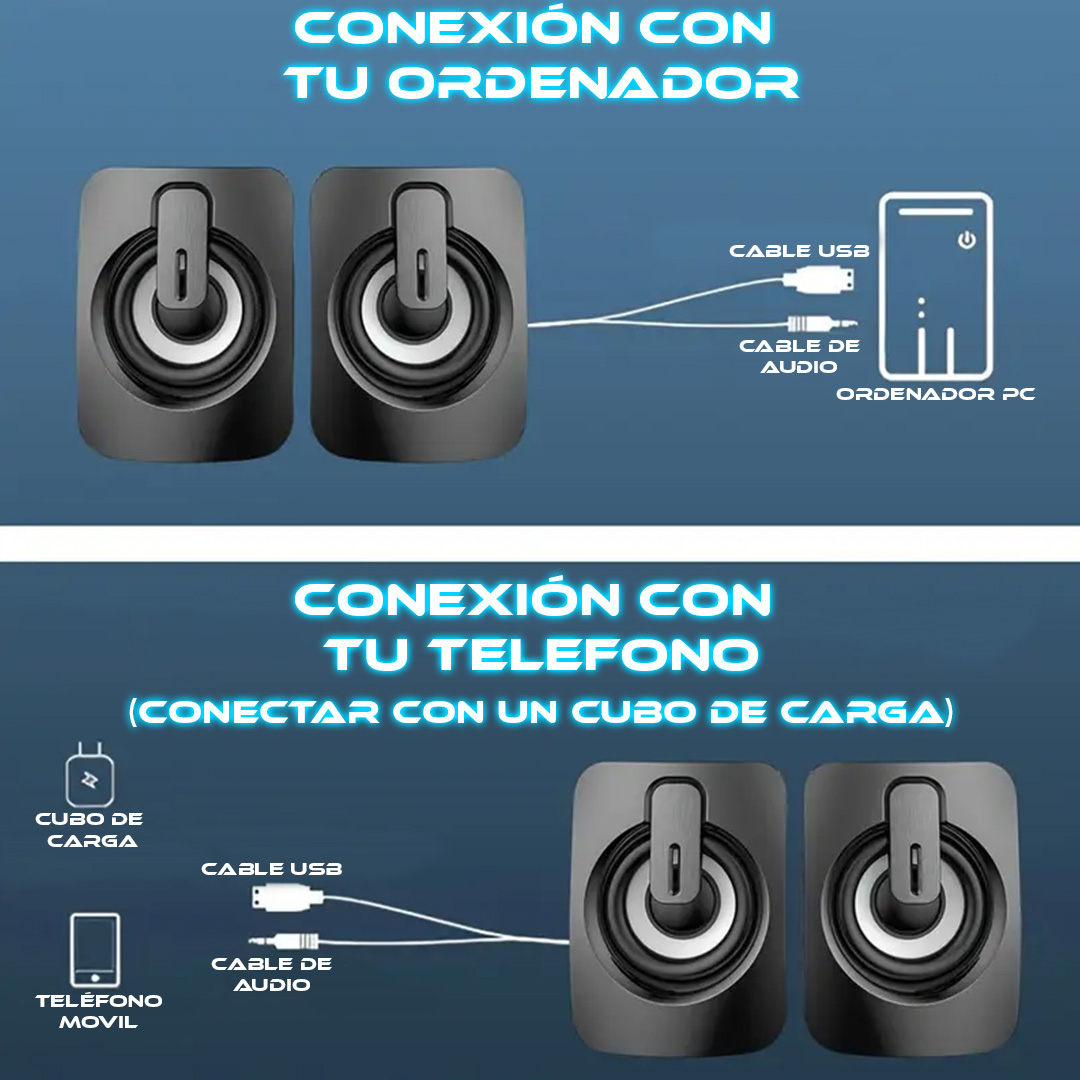 Foto 4 | Bocinas Alambricas Para Pc Escritorio K2053 Con Rgb