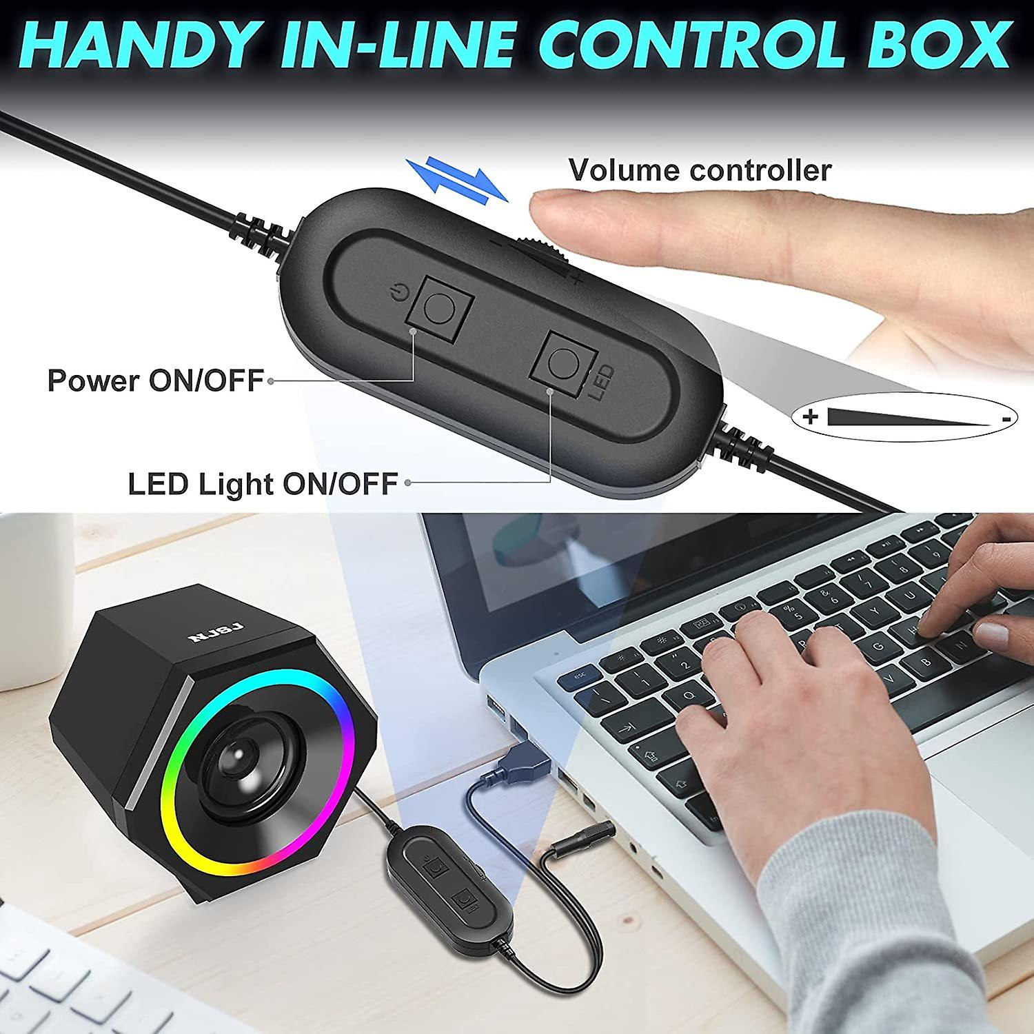 Foto 1 | Altavoces Para Pc Sanlin Beans De 10 W Estéreo Para Juegos Con Led Negros - Venta Internacional.